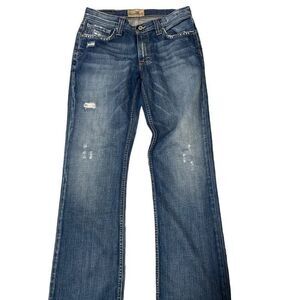 Buckle BKE Bryan Straight Leg Distressed Denim Blue Jeans Men's Sz 32 Regular